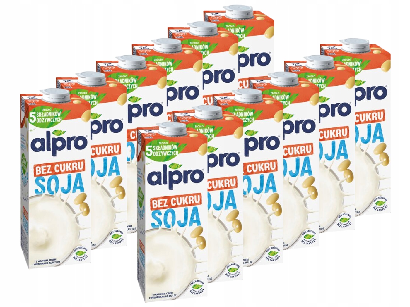 Alpro Napój Sojowy Niesłodzony Zestaw 12 x 1L