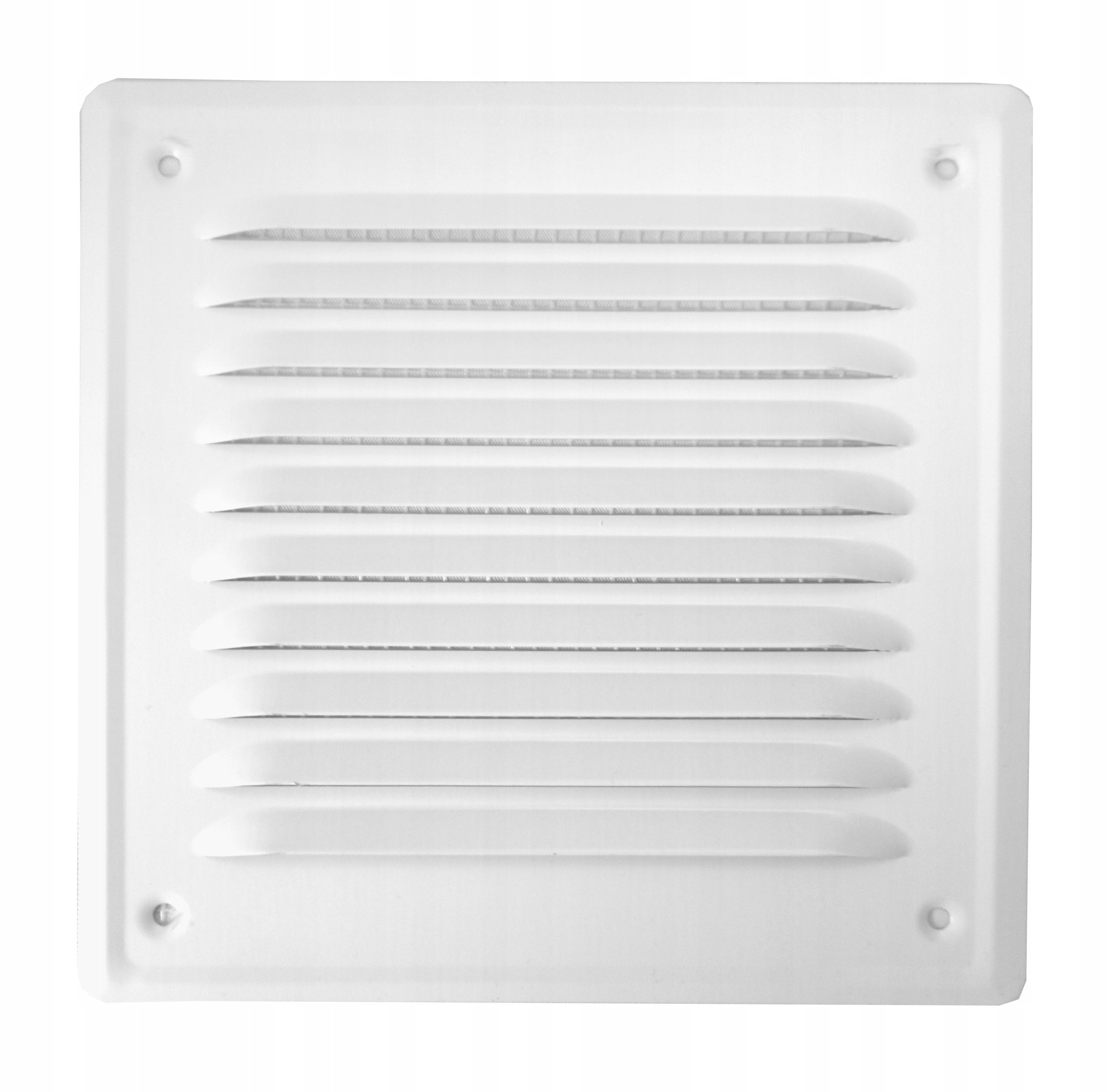 KRATKA WENTYLACYJNA 14X14SIATKA SKOŚNA BIAŁA METAL