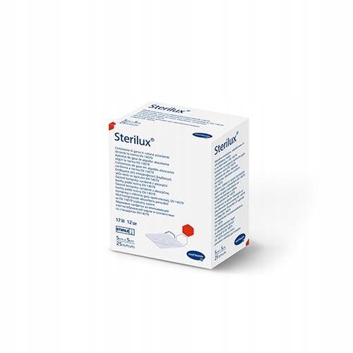 

Sterilux Kompresy gazowe jałowe 5x5cm, 25 sztuk