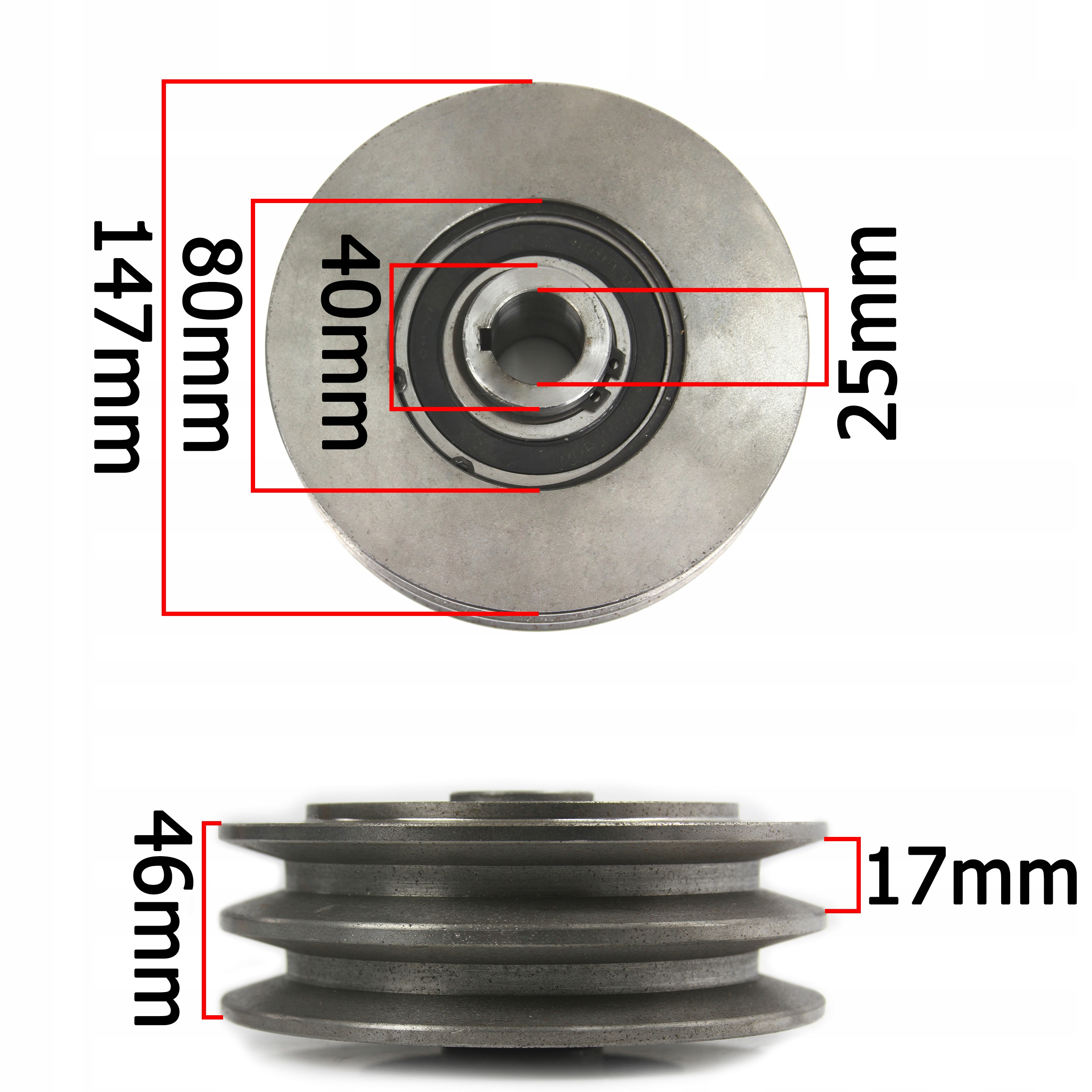 KOŁO PASOWE SPRZĘGŁO ODŚRODKOWE DO ZAGĘSZCZARKI 25MM 2-PASY Marka Mar-pol