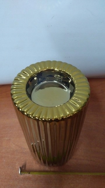 świecznik ceramiczny na tea light  ZŁOTY CHROM | RC791-84 — 4