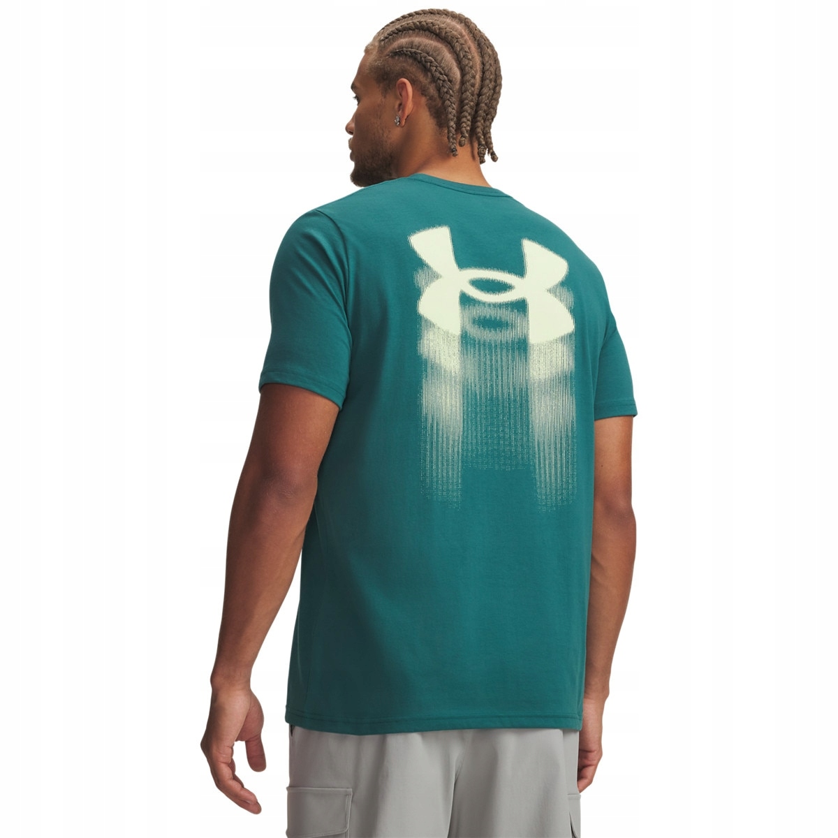 Męski t-shirt koszulka Under Armour Ua M Blur Logo Ss Zielony S