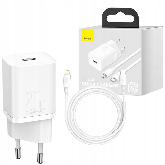 

Ładowarka sieciowa Baseus Usb-c kabel Lightning