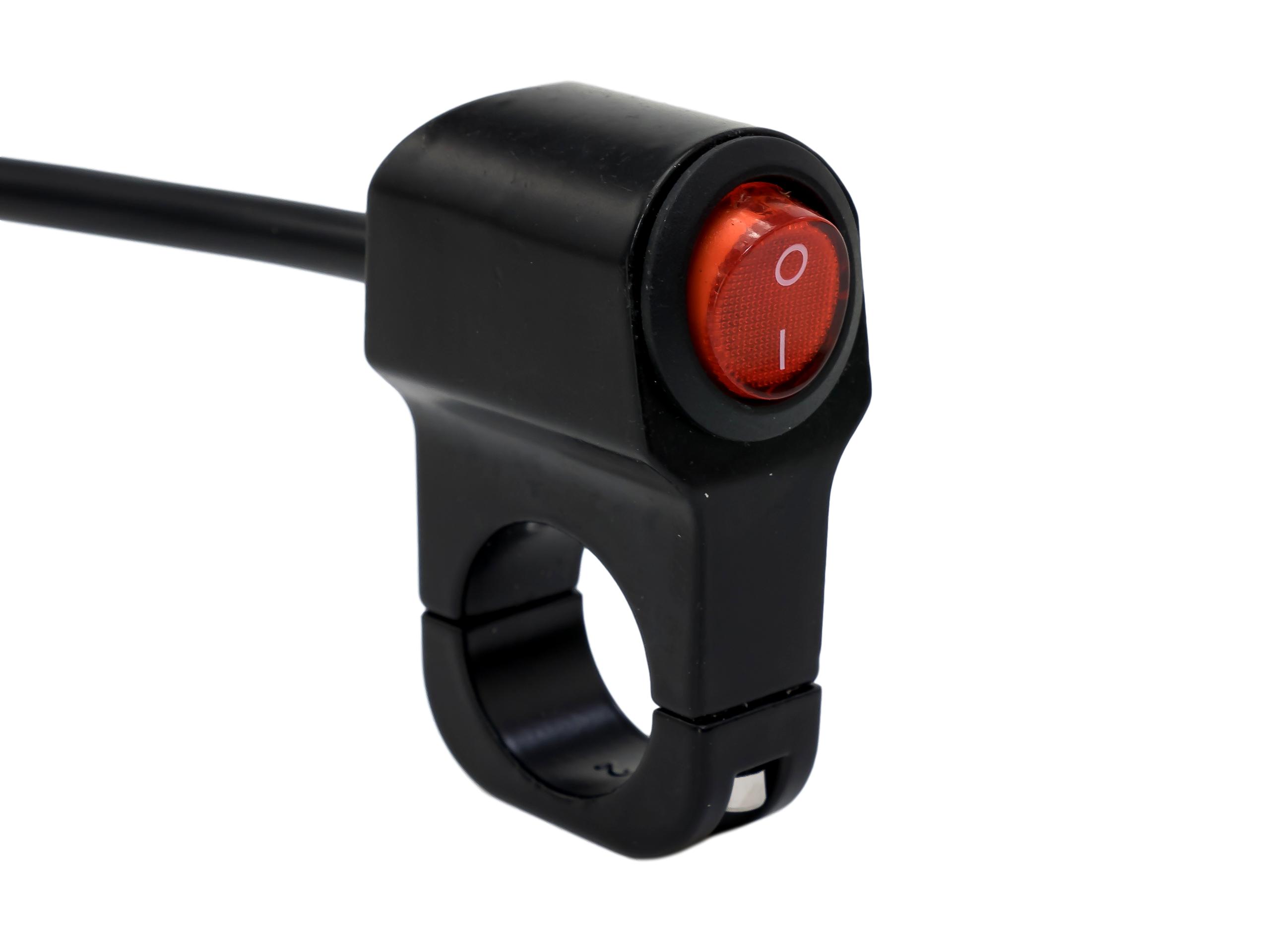 

Włącznik aluminiowy podświetlany Led 22 mm czarny
