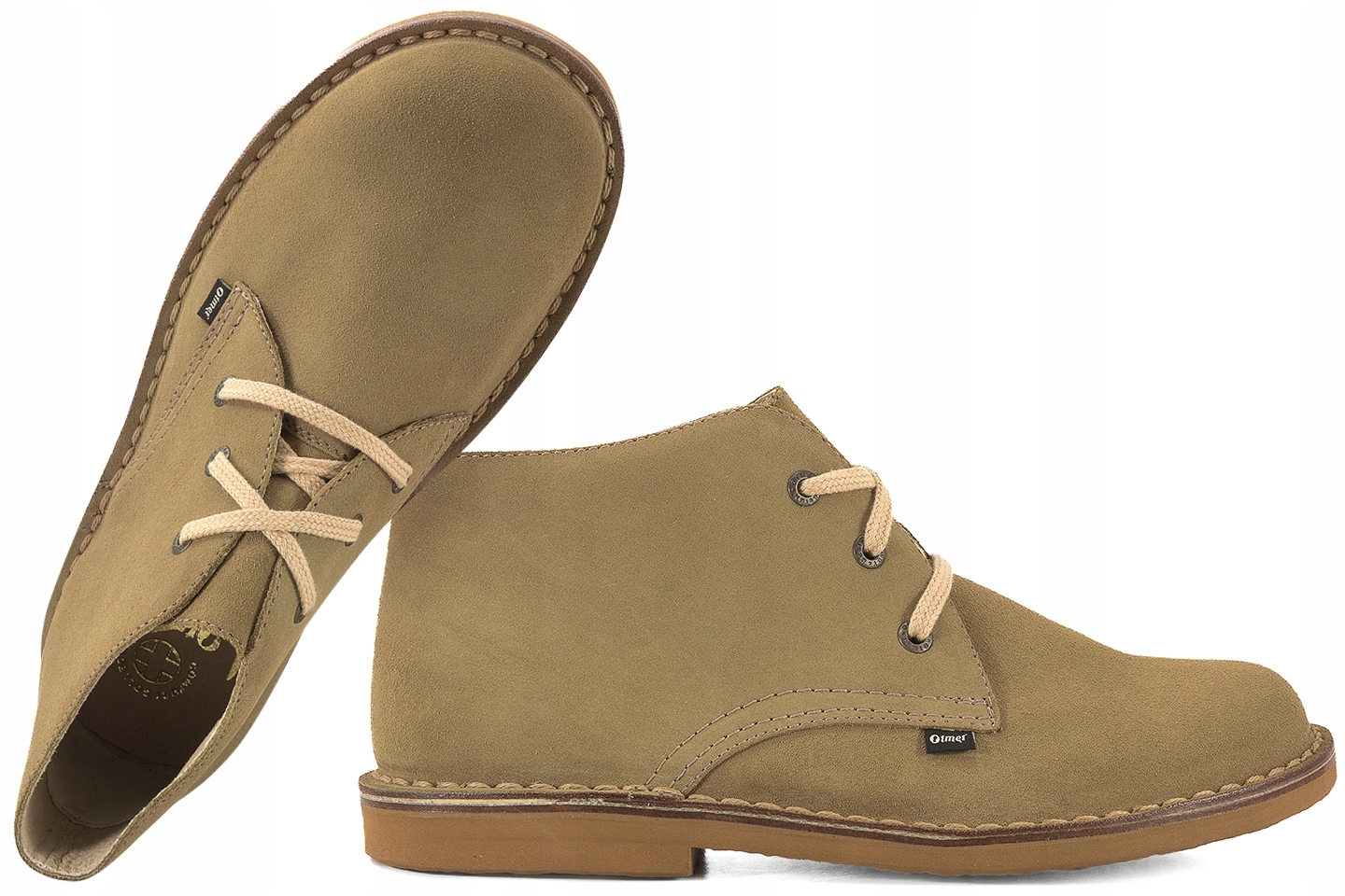 Otmęt 104AP Semišové Kotníkové Kotníkové Boty Pánské Kožené Boty olivová barva 42