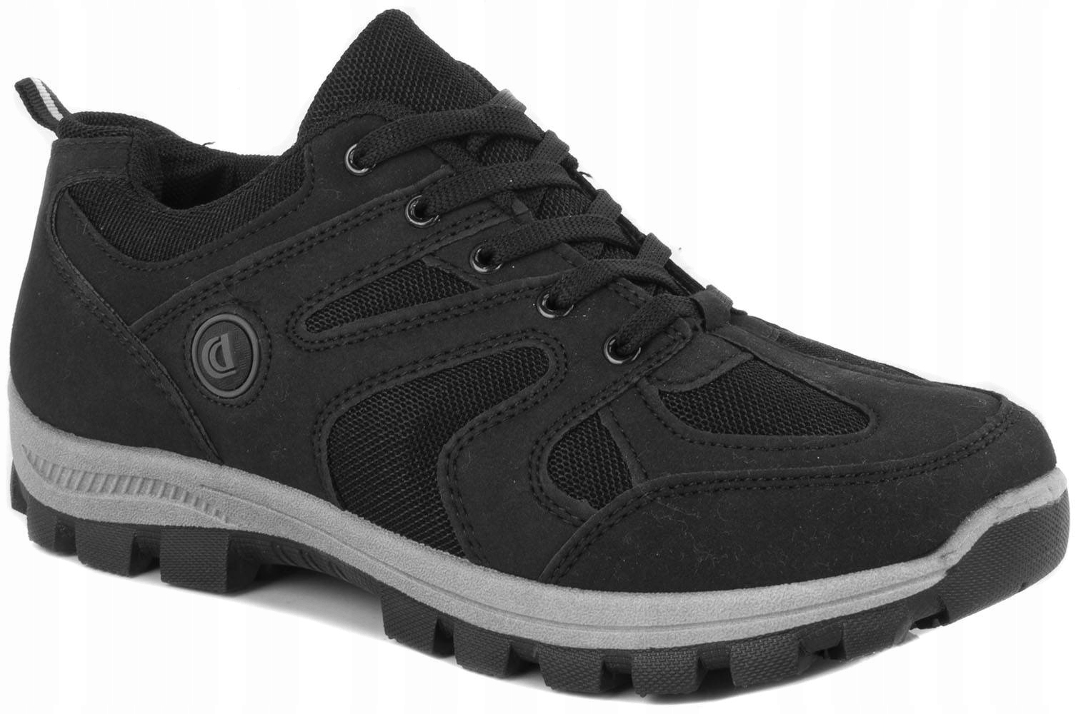 

6680 Czarne Buty Męskie Trekkingowe Solidne 43