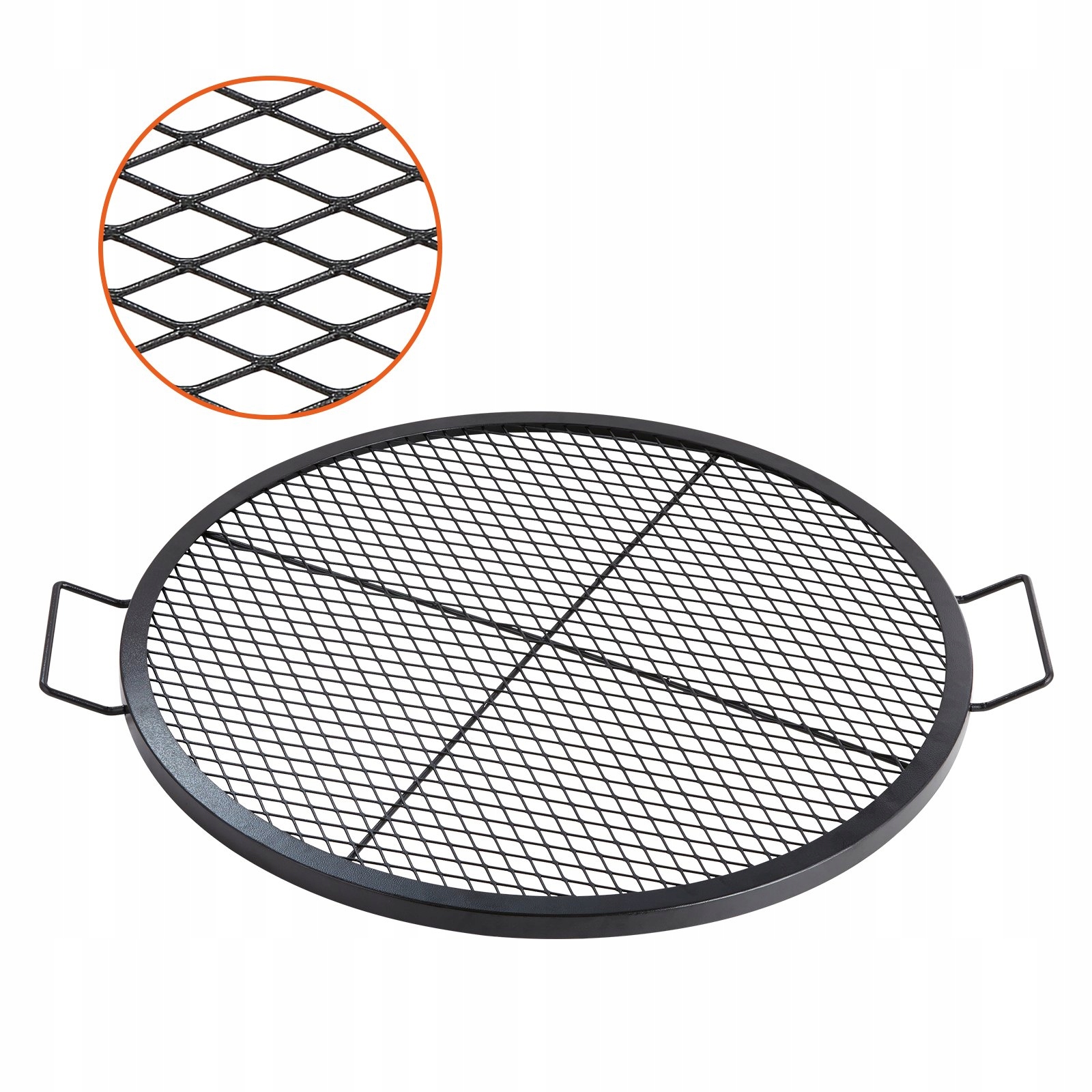 Stalowy Ruszt na Ognisko 76 cm Idealny do Grillowania w Plenerze!