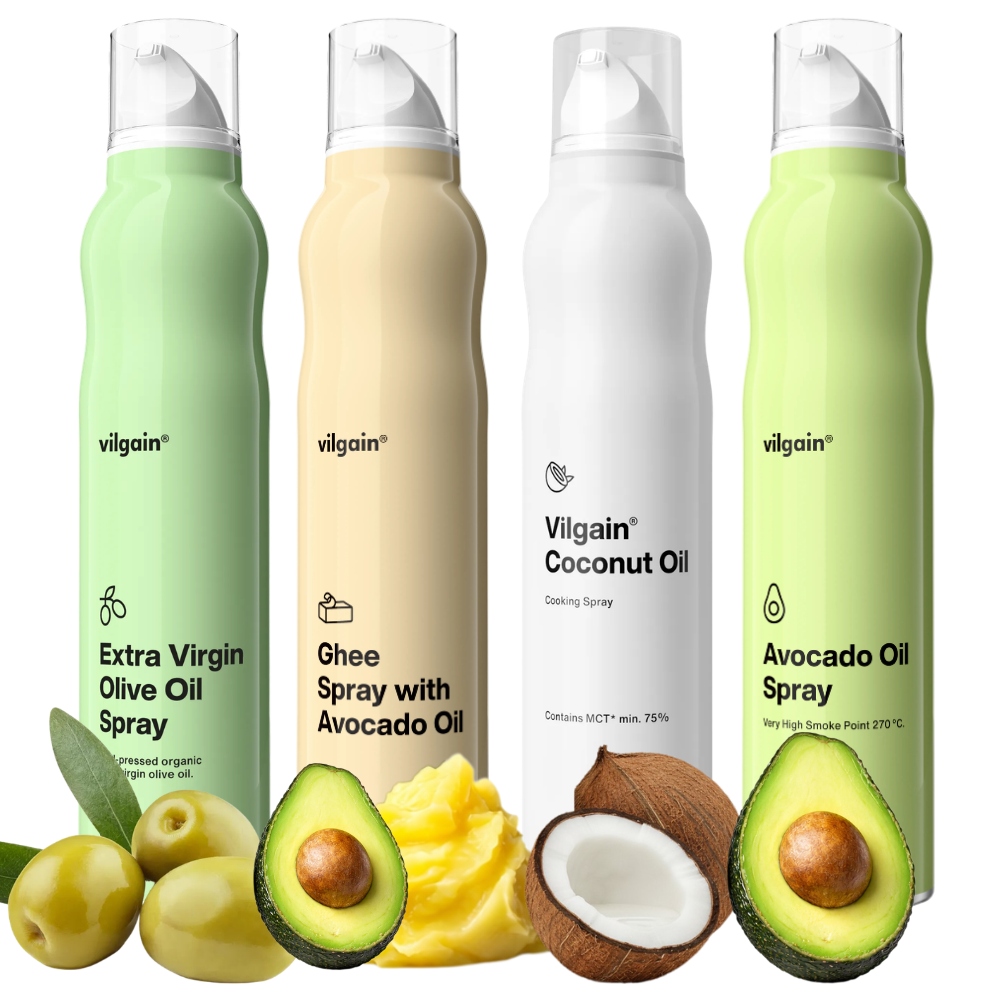Vilgain Oleje w Sprayu MIX do Airfryer, na patelnie, do sałatek (200ml)
