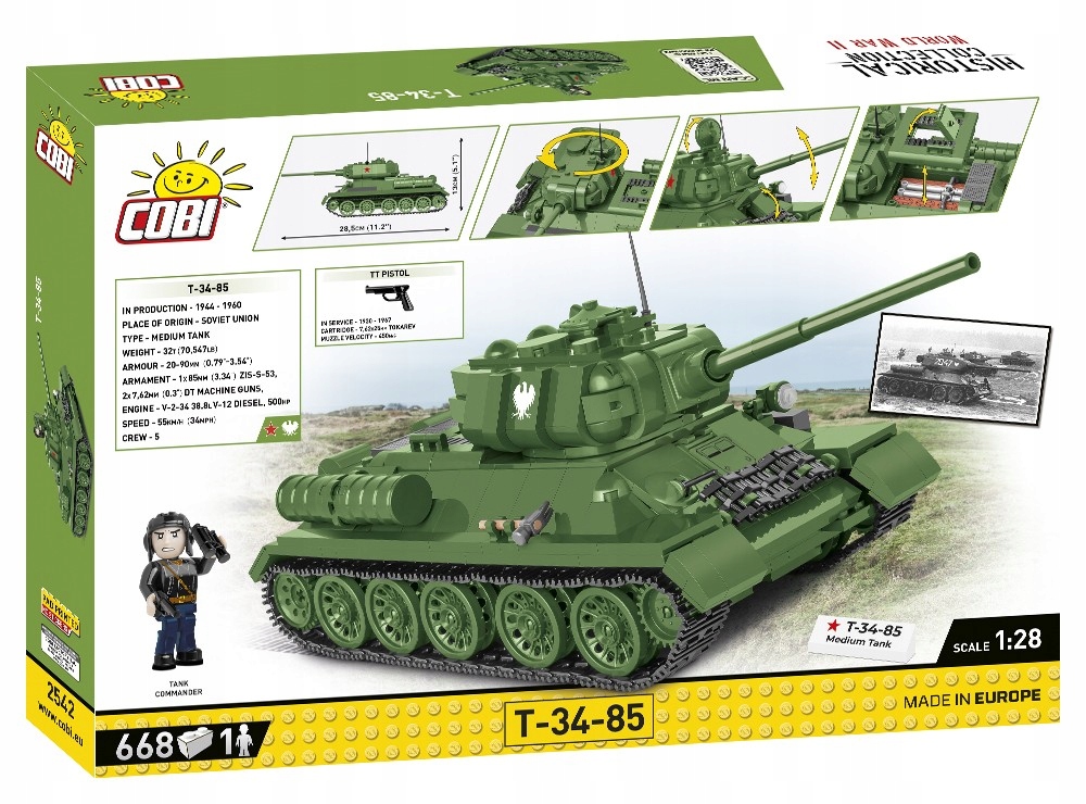 KLOCKI COBI 2542 RADZIECKI CZOŁG ŚREDNI T-34/85 Rodzaj zestaw