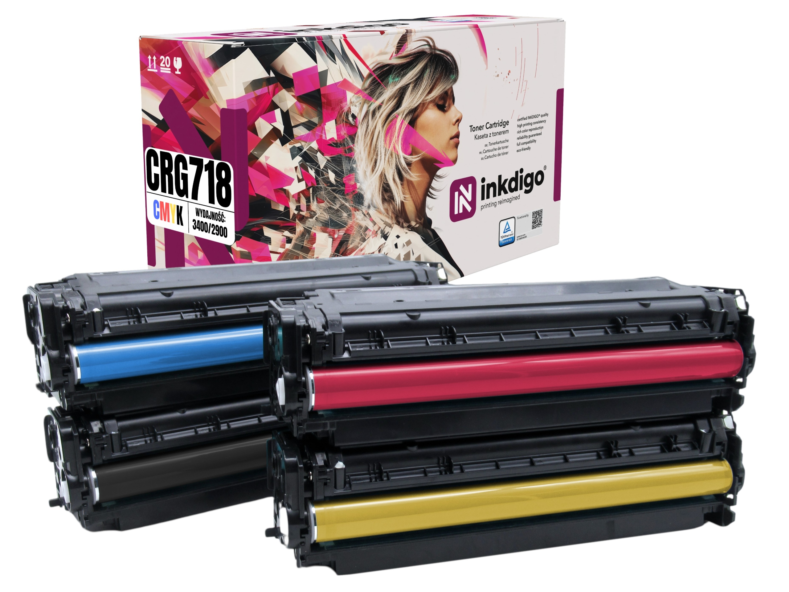 4x Toner pro Canon CRG-718 i-SENSYS MF8380CDW MF8540CDN MF8550CDN MF8580CDW