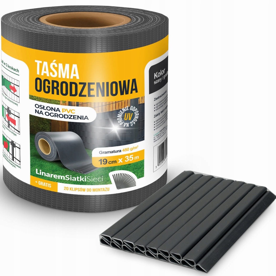 

Taśma Ogrodzeniowa Osłona Paneli Ogrodzenie 19x35m