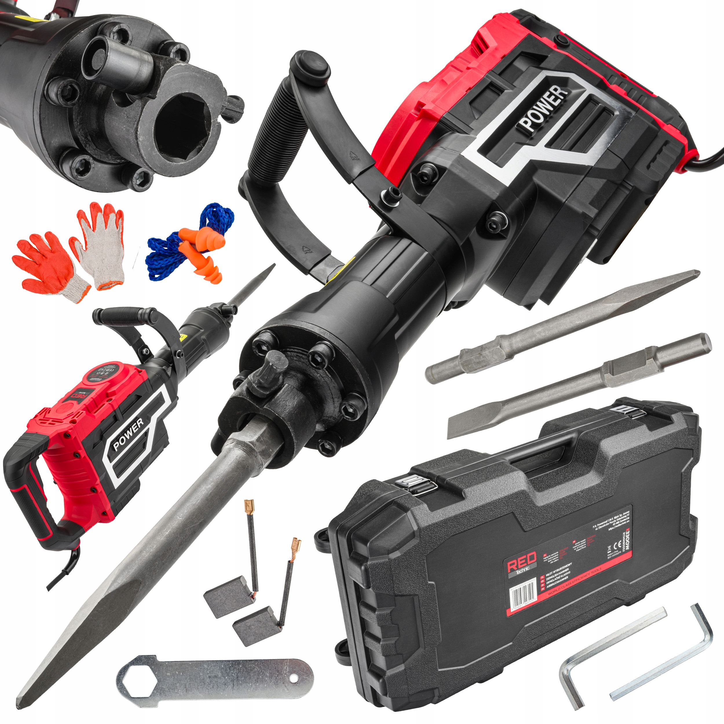 Bourací kladivo Red Technic RTMWB0052 70 J 3300 W