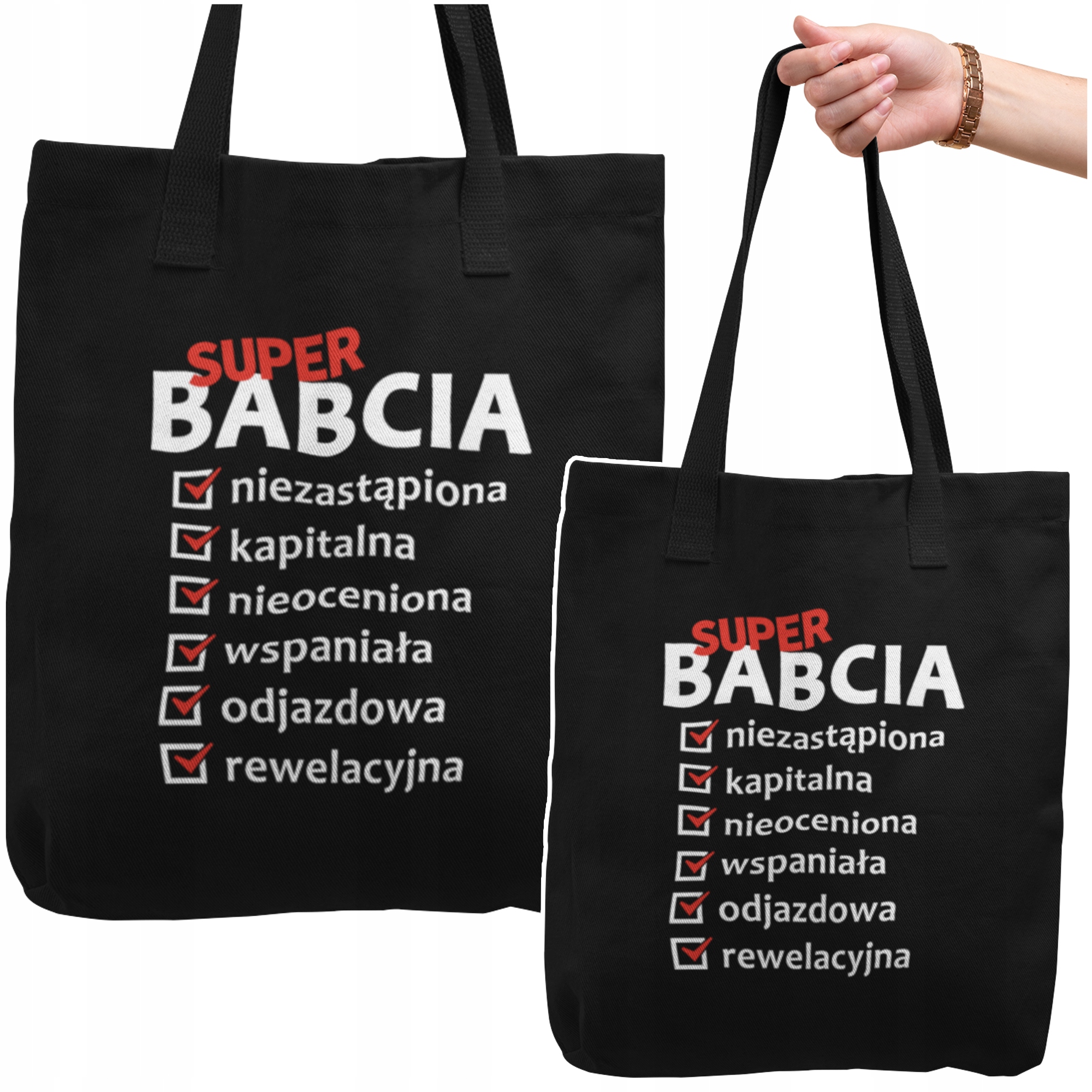 

Torba Na Ramię Super Babcia Niezastąpiona Tekst