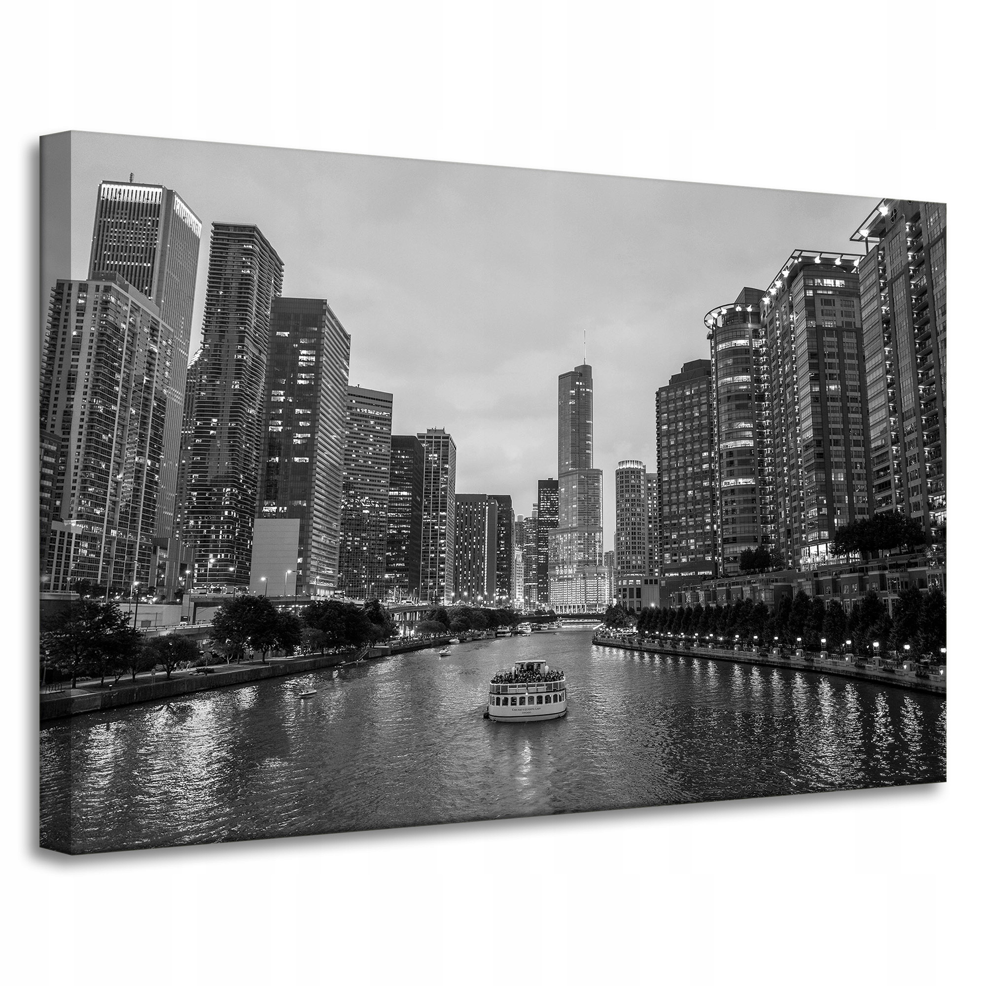 Obrazy na plátně Chicago černobílé 90x60 cm