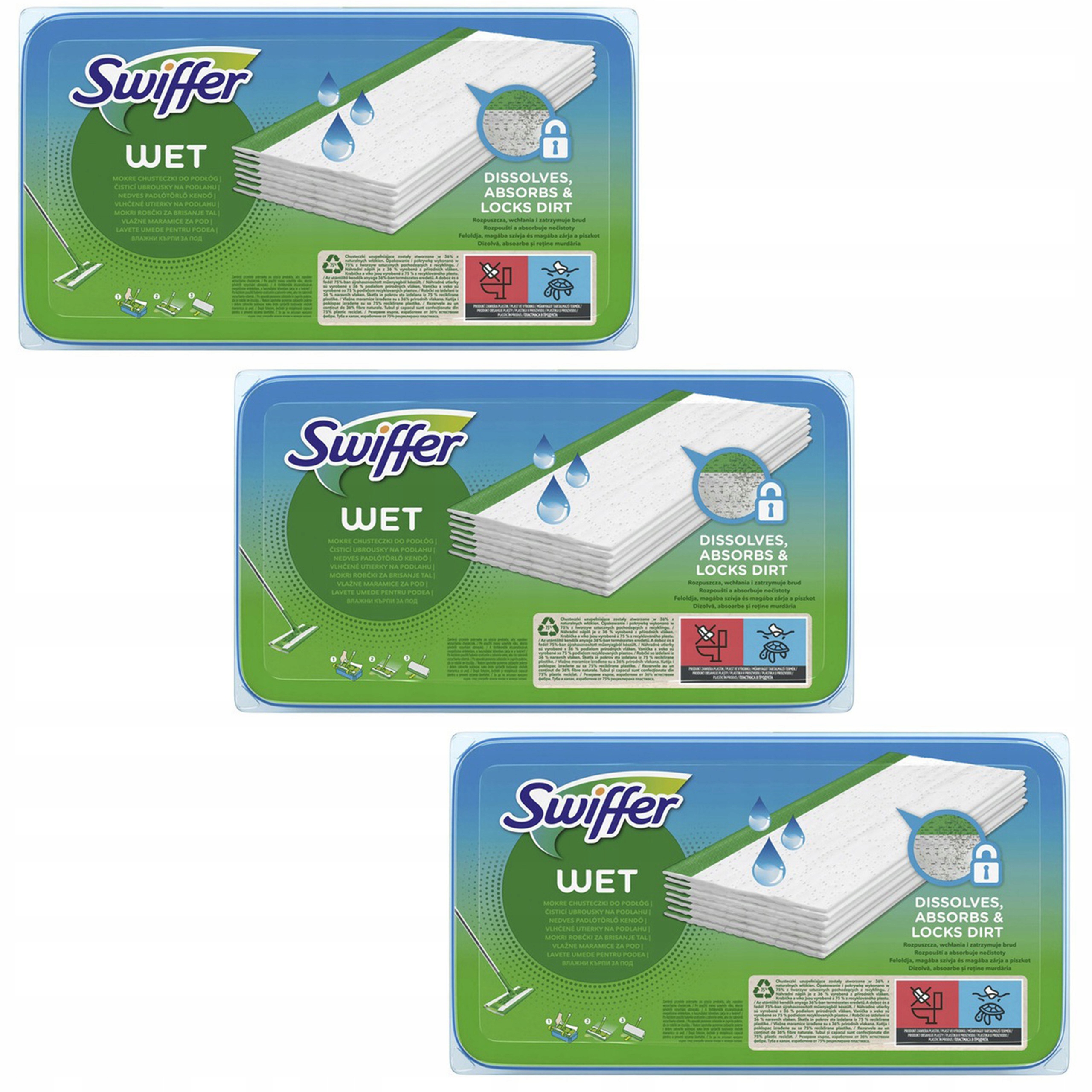 

Swiffer Mokre Ściereczki Wkłady do Mopa 60 sztuk