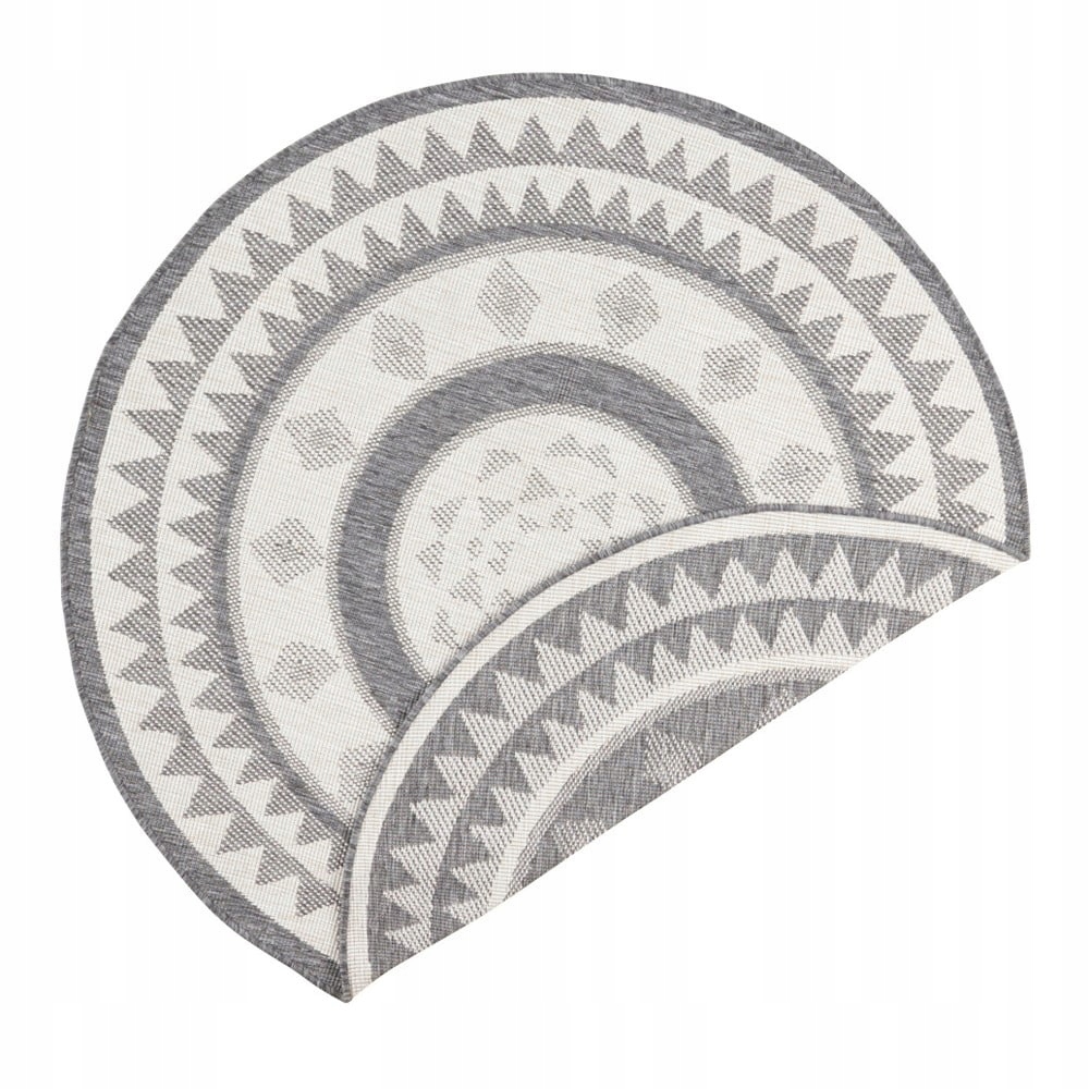 Koberec kulatý, šedý plochý, Jamaica 140 Cm