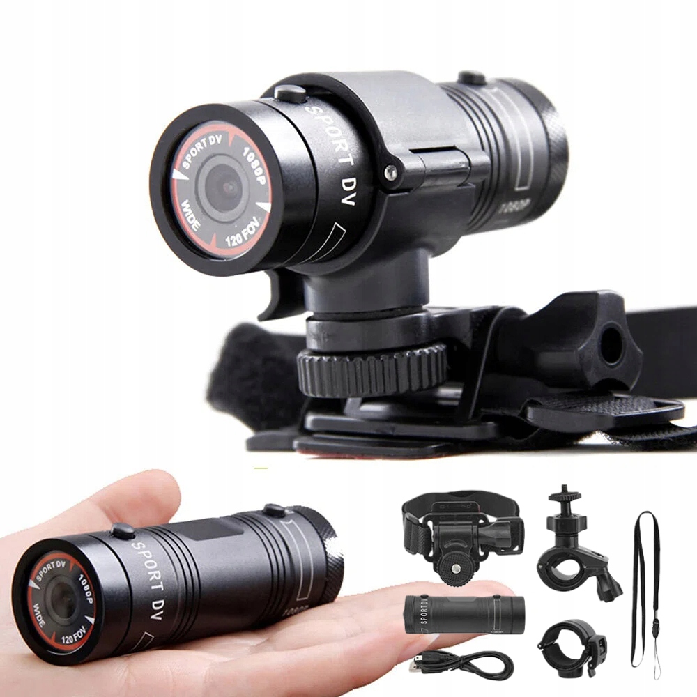 Kompaktowa Kamera Na Motocyklowy Sportowa Kamera Wideo 1080P Hd zestaw