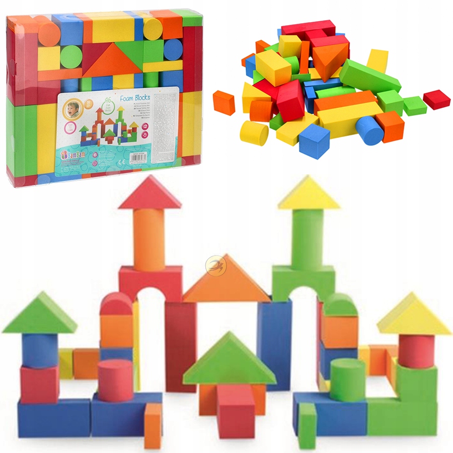 

Klocki Piankowe 46 Elementów Miękkie Puzzle Bambam