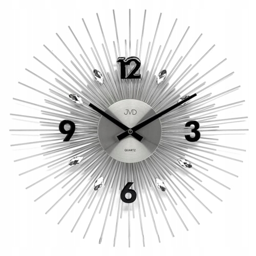 Nástenné dekoračné hodiny Jvd HT114.1, 45cm strieborná