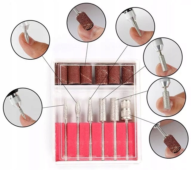 FREZARKA DO PAZNOKCI MANICURE PEDICURE PROFESJONALNA + 3 ZESTAWY FREZÓW Model DM-2000