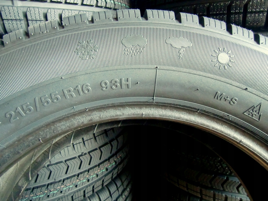 ZESTAW 2szt OPONY WIELOSEZONOWE 215/55R16 całoroczne CICHE Szerokość opony 215 mm