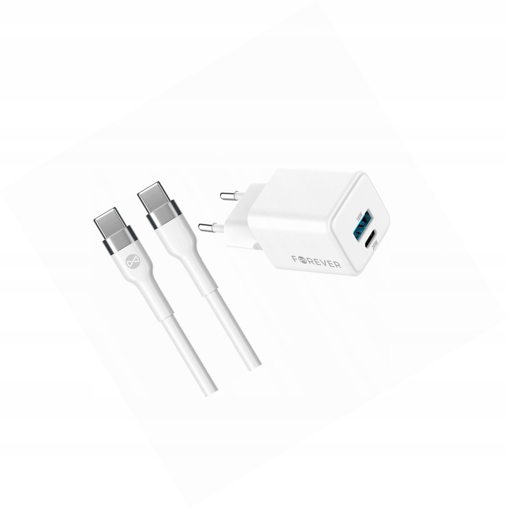 Szybka ładowarka GaN 20W Usb i Usb-c z kablem do Motorola Moto G71 5G