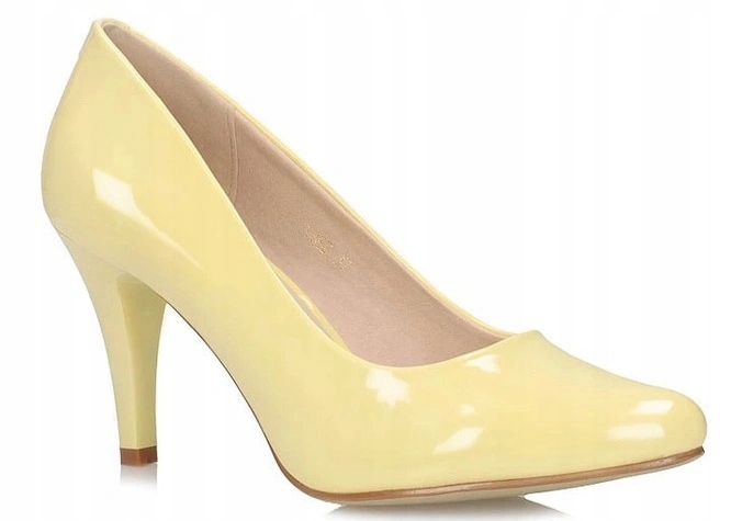 Półbuty damskie Sergio Leone szpilki damskie D1382LI limonkowe