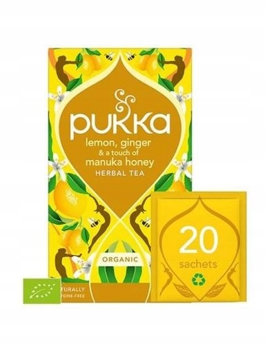 Pukka Čaj Lemon Ginger a Manuka med 20 x 1.7 g Bio
