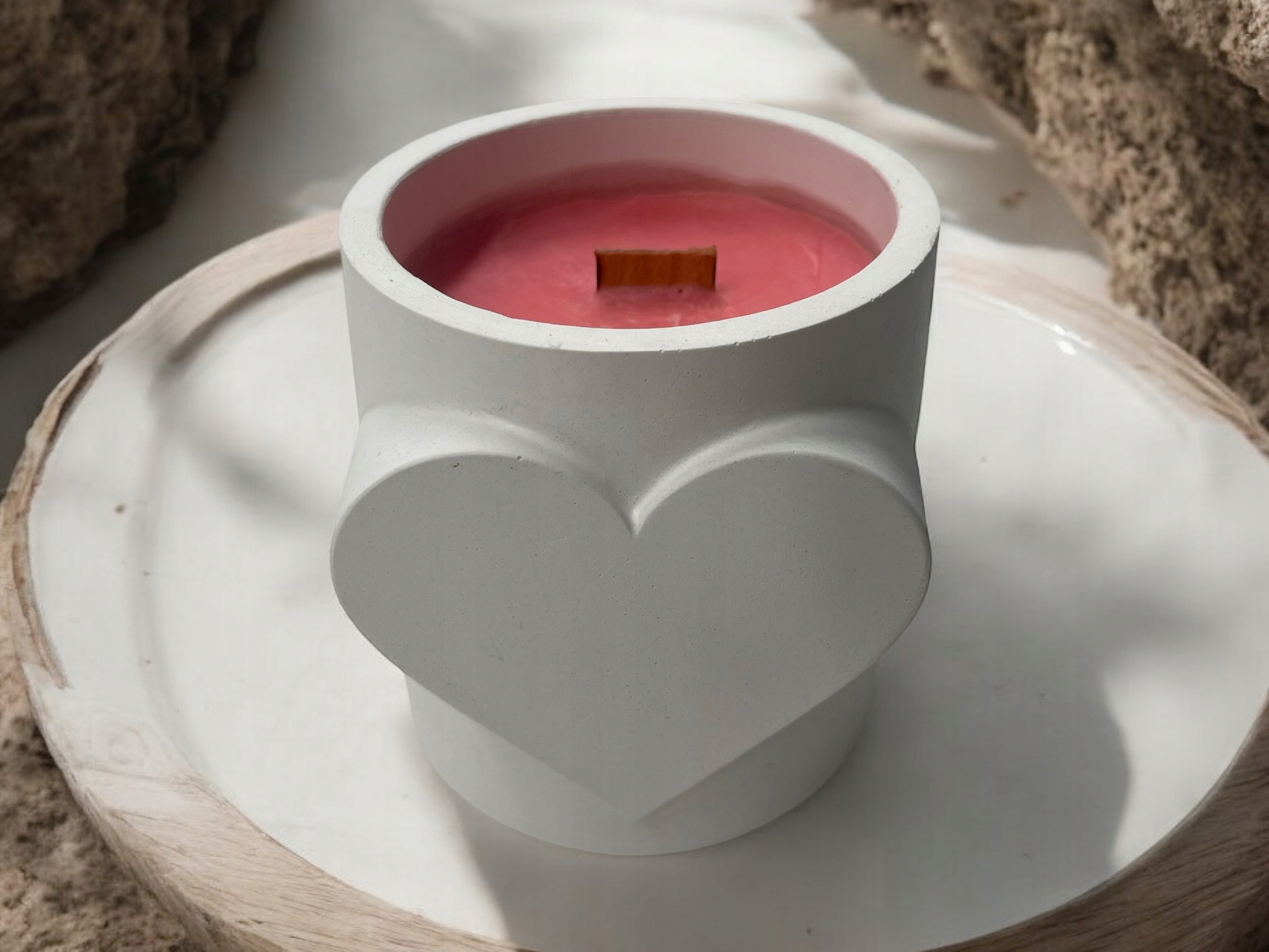 Sójová svíčka Láskyplná touha v sádře