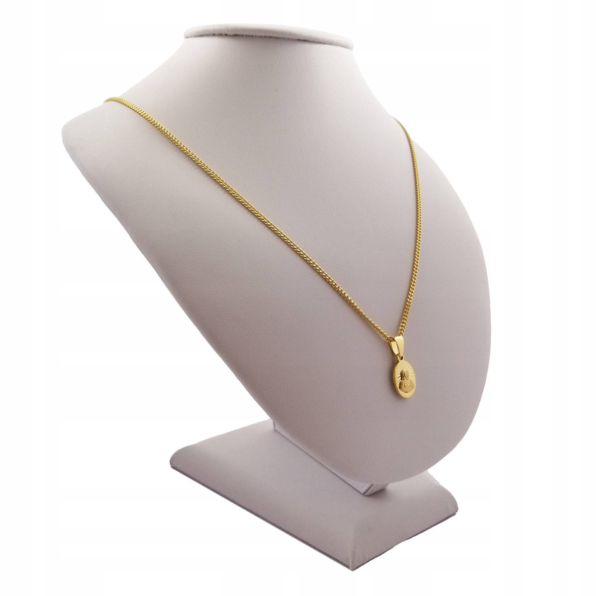 ZŁOTY ŁAŃCUSZEK PANCERKA + MEDALIK SZKAPLERZ PR. 925/585 + GRAWER KOMUNIA Materiał Pozłacany Srebro