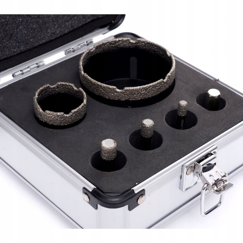 ZESTAW OTWORNIC DIAMENTOWYCH DO GRESU PŁYTEK 6-68MM WIERTŁA DIAMENTOWE Seria PROFESSIONAL