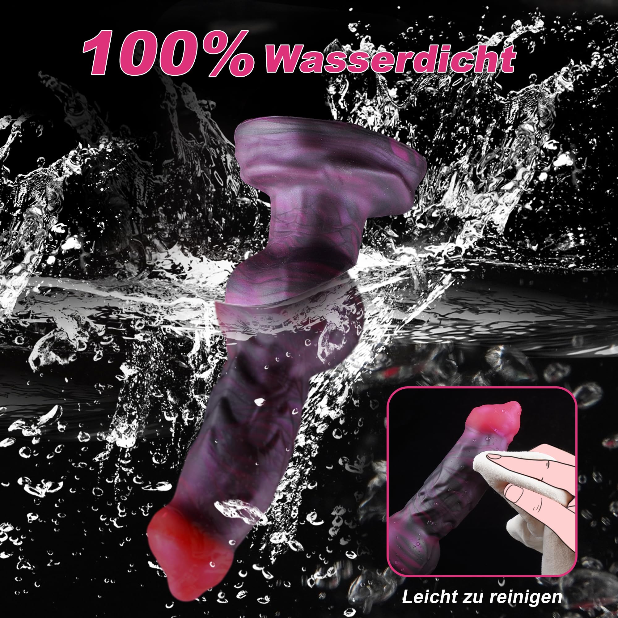 MONSTER Dildo Fantasy Zwierzęcy Knot XXL Realistyczny Analdildo 24cm — miniatura 7