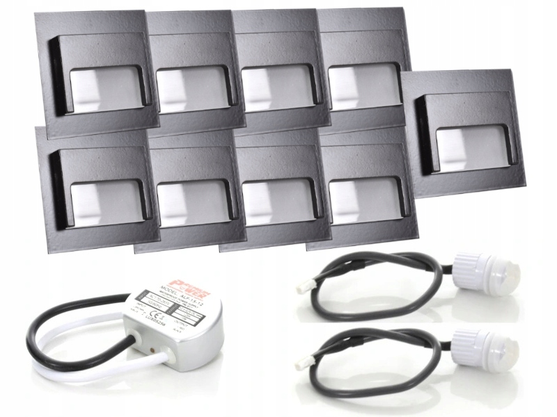 Sada Led bodových schodišťových světel 9x senzory