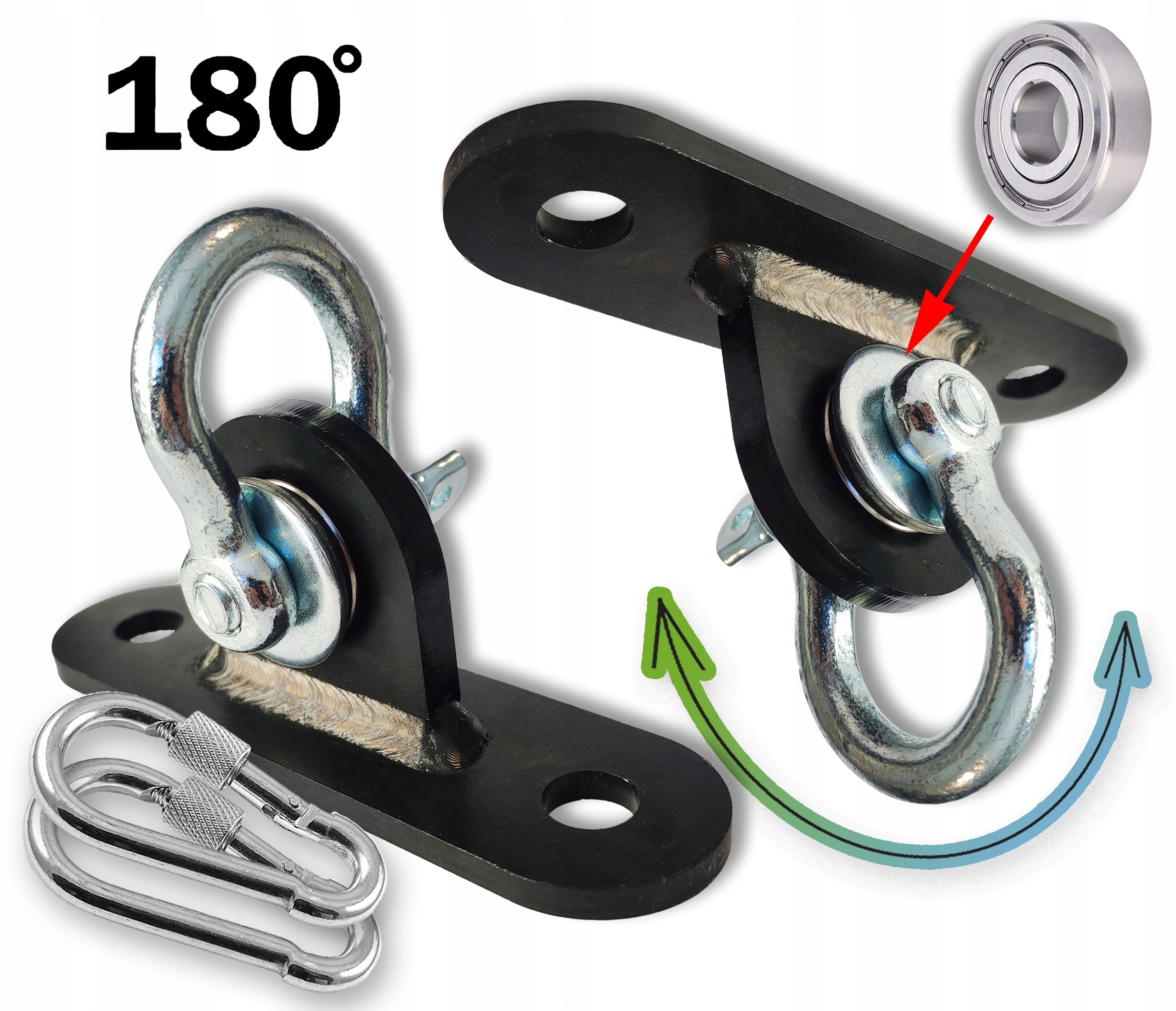 Upevnění na houpačku s Ložiskem Držák s ložiskem háku háky Pozink