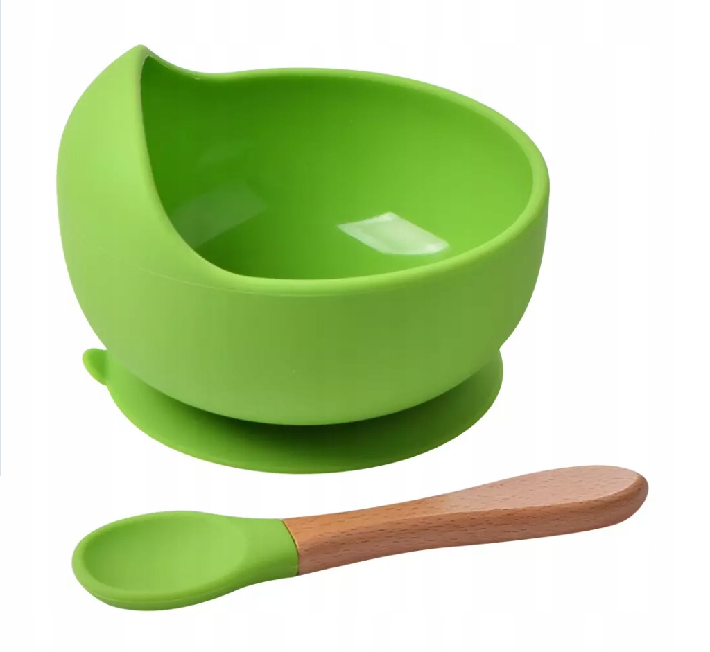 ZESTAW SILIKONOWA MISECZKA Z PRZYSSAWKĄ + ŁYŻKA
