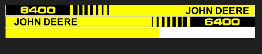 nálepka, logo na masku John Deere 6400