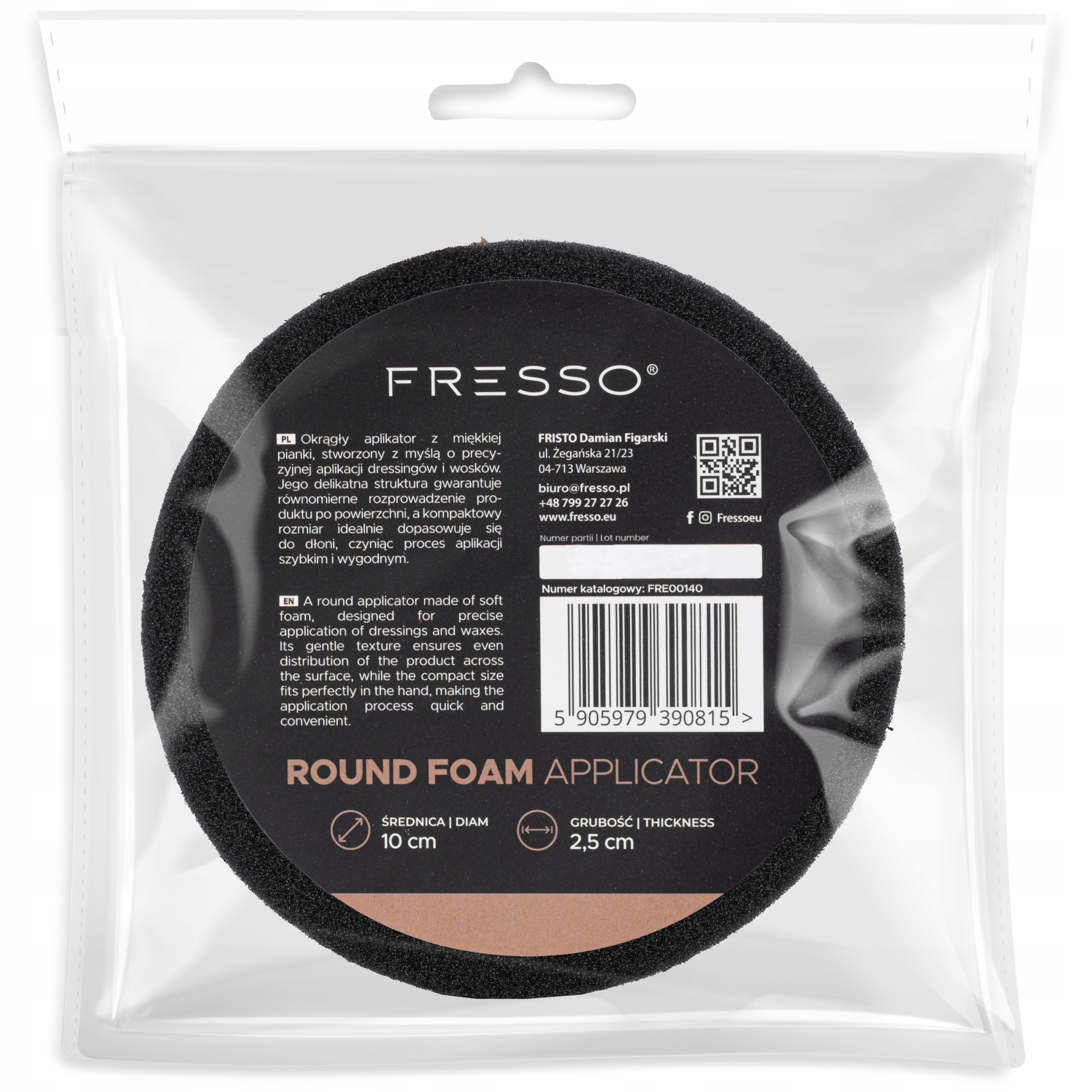 Piankowy Aplikator Do Nakładania Dressingu Fresso Round Foam Applicator