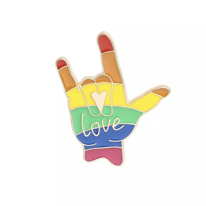 

Pinets przypinka peace Love Tęcza Flaga Serce
