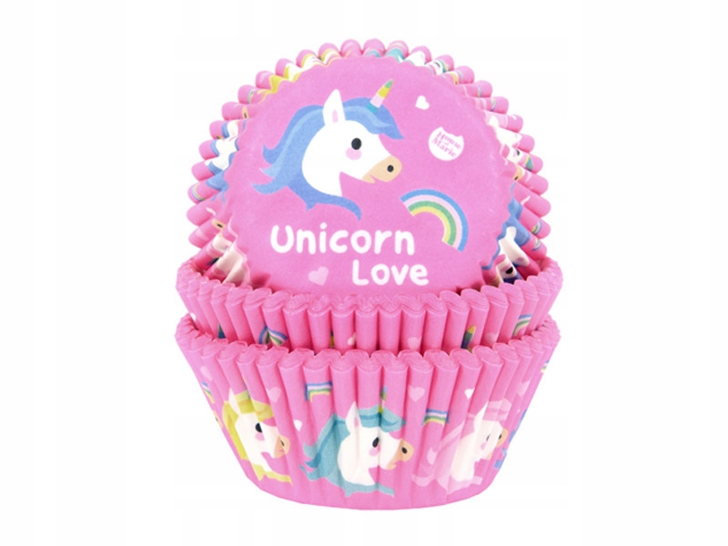 

Papilotki do muffinek Unicorn Love, 50 szt.