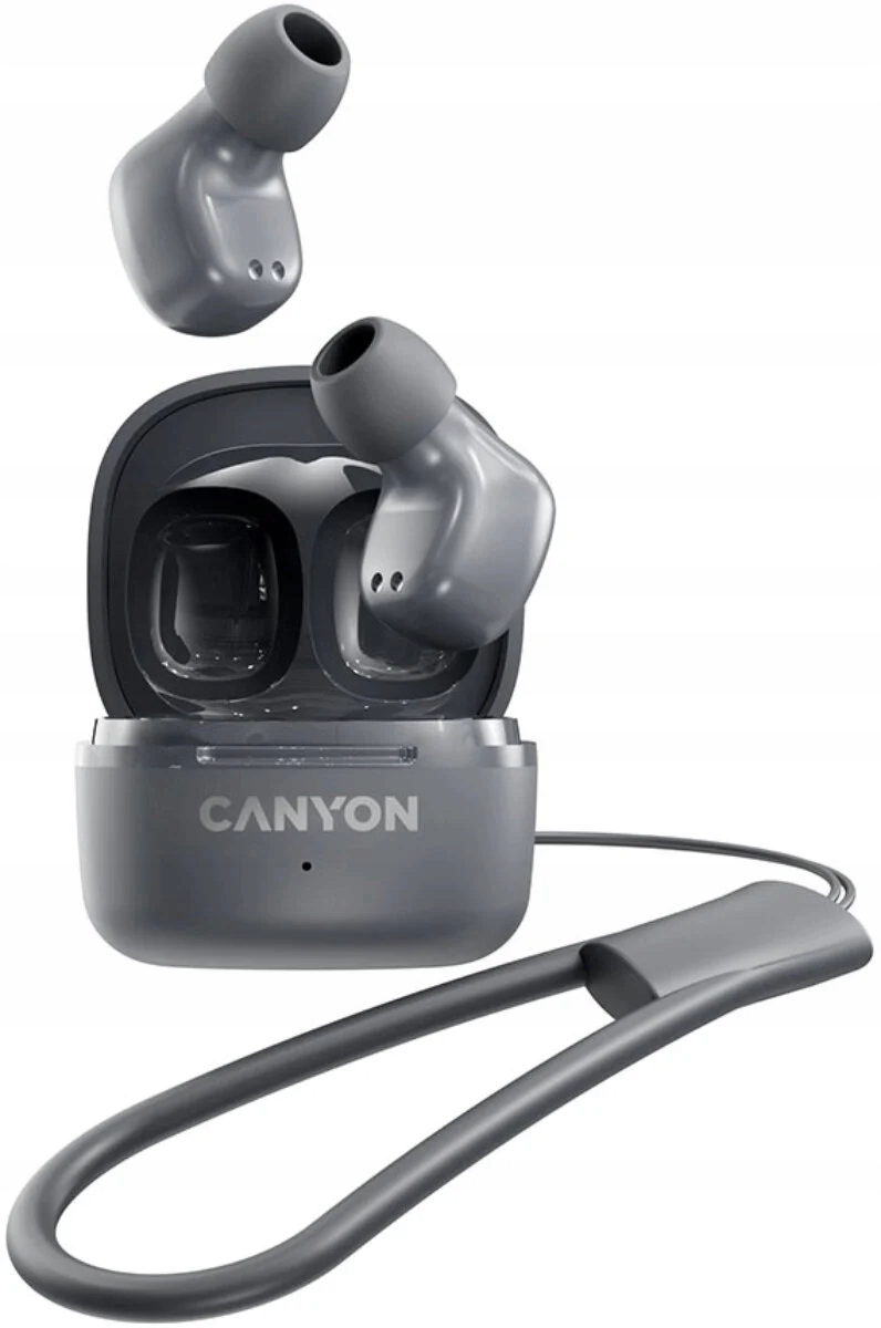CANYON Słuchawki dokanałowe OnGo 4 Mini TWS Szare — 8
