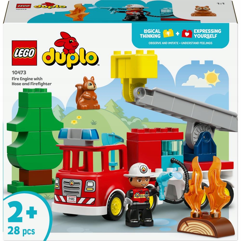 Lego Duplo Hasičský vůz s hadicí a hasičem 10473