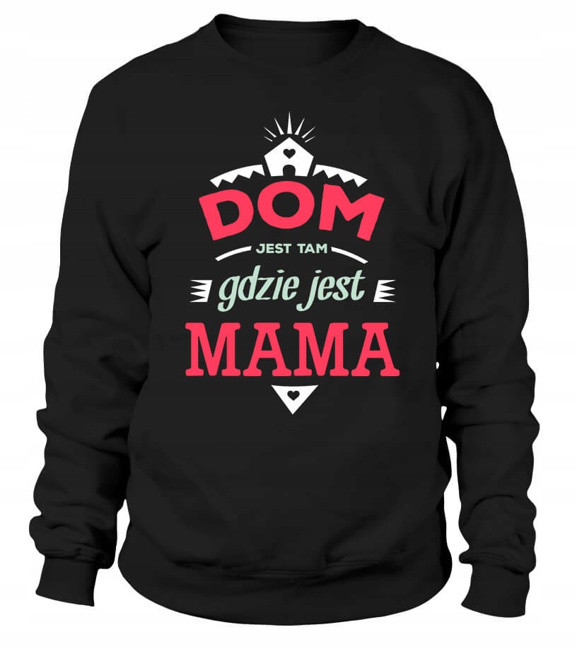 Dámská Mikina Home Is Where Mom Is S černá Dárek pro maminku