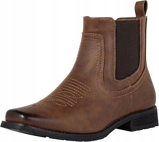 J's.o.l.e Pánské Hnědé Nazouvací Boty S Výšivkou, Velikost 42 J6F