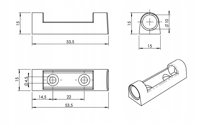 HAFELE ADAPTER DO ODBOJNIK PUSH - KRÓTKI BIAŁY Rodzaj adapter