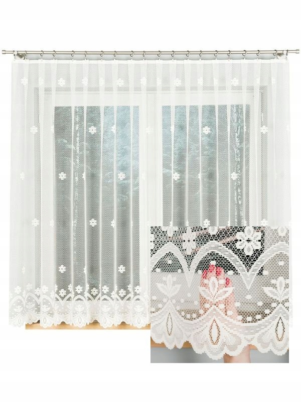 Záclona Žakárová záclona Záclona s řasící páskou Krátká sz390x100