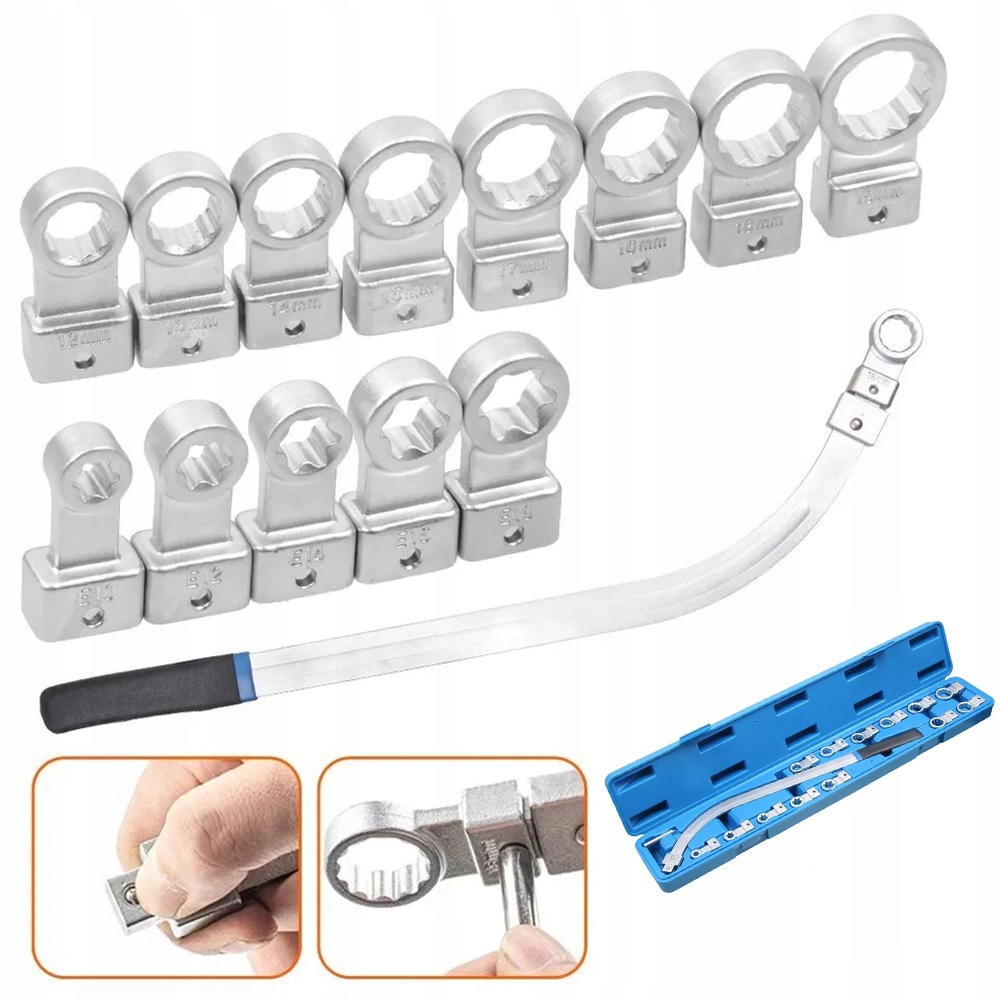 Set Klíč Na Napínák Rozvodového Řemene 15 ks Kufr Modrý
