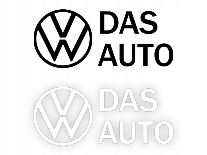 VW DAS AUTO - Naklejka na samochód na auto KOLOR