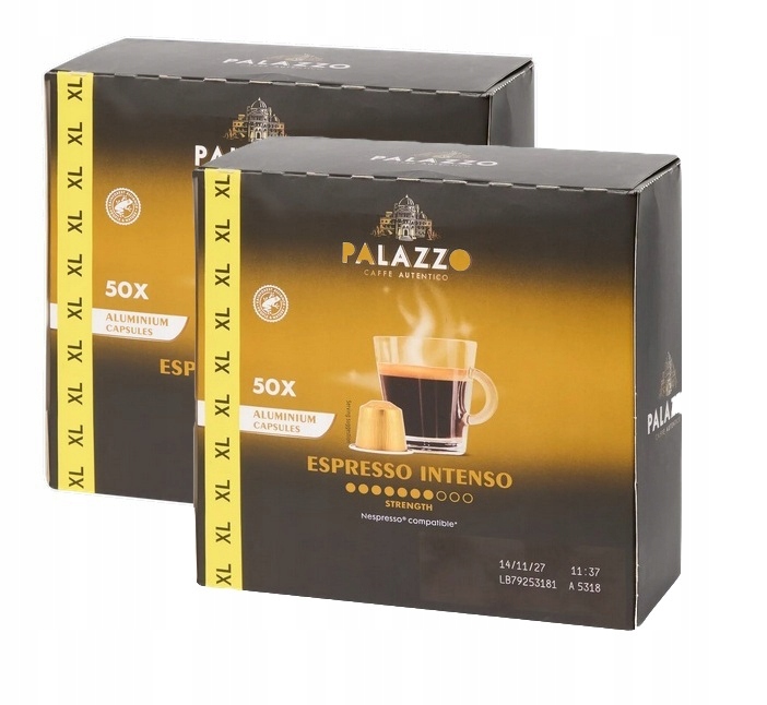 Levně Kapsle Nespresso Palazzo Espresso Intenso 100 Ks