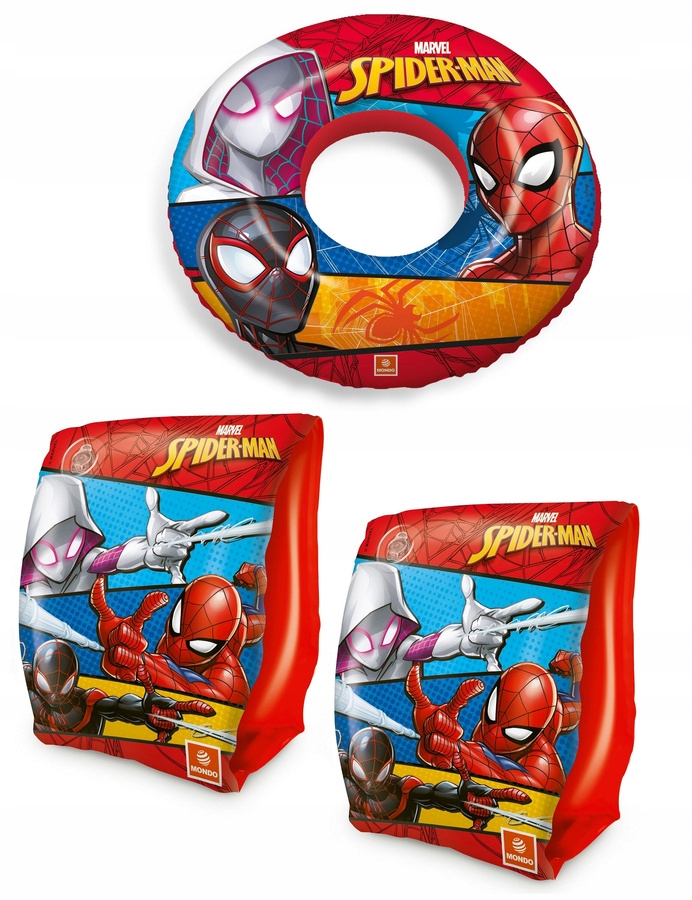 Koło +Piłka +Rękawki Do Nauki Pływania SPIDER-MAN Marka MONDO