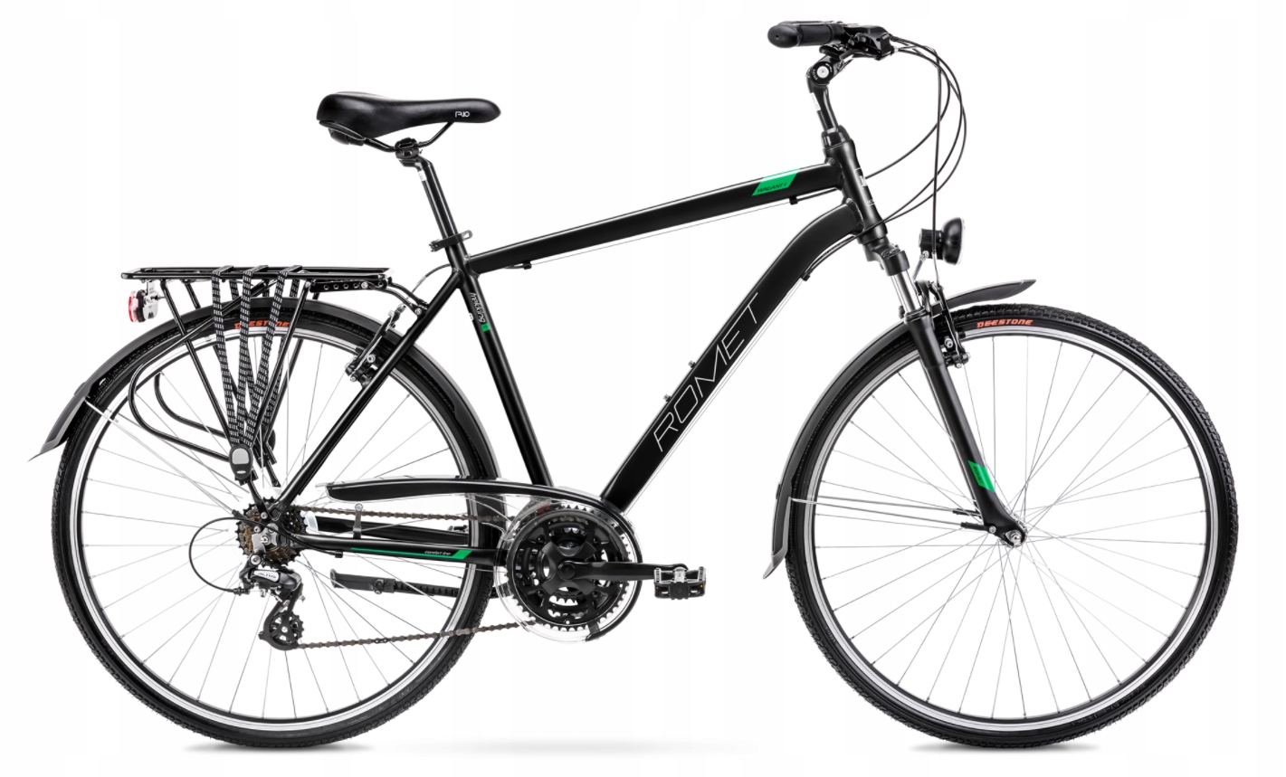 Rower trekkingowy Romet Wagant 1 czarno-zielony L/21"